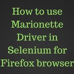 How to use Marionette Driver in Selenium for Firefox browser